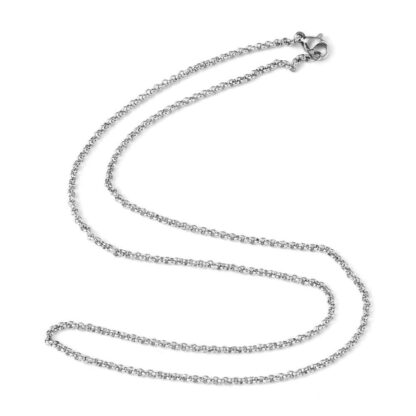 Stainless Steel Rolo Chain Necklace – 50cm – 2mm Width