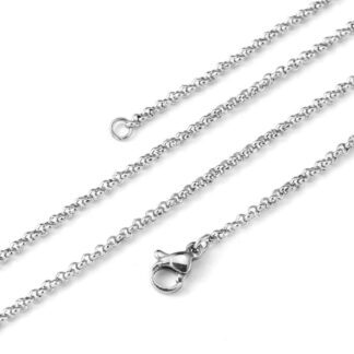 Stainless Steel Rolo Chain Necklace – 60cm – 2×0.8mm Width