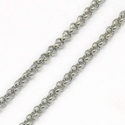 Stainless Steel Rolo Chain Necklace – 60cm – 2×0.8mm Width