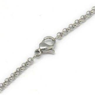 Stainless Steel Rolo Chain Necklace – 52cm – 2mm Width