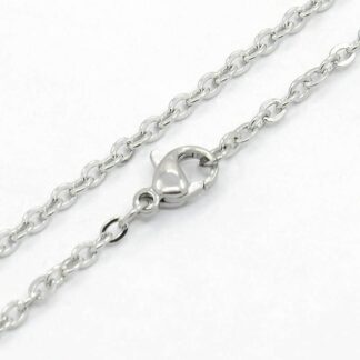 Stainless Steel Necklace Chain – 45cm – Link Size 2×1.5mm