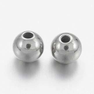 Round Textured Charm – Stainless Steel – 10mm