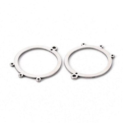 Round Chandelier Connector – Stainless Steel – 30x25mm