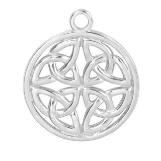 Round Trinity Knot Pendant – Stainless Steel – 24x20mm