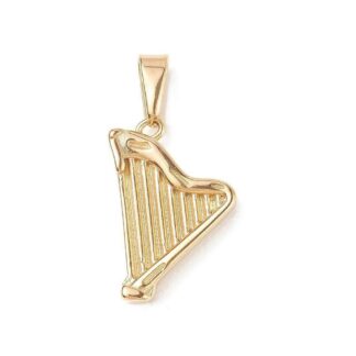 Harp Pendant – Gold – Stainless Steel – 29x19mm
