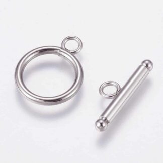 Toggle Clasp – Silver – Stainless Steel – 16mm