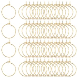 Hoop Earring – Gold – 316 Surgical Stainless Steel – 15mm – 5 Pairs