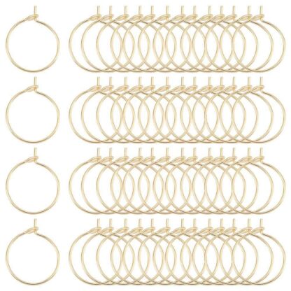 Hoop Earring – Gold – 316 Surgical Stainless Steel – 15mm – 5 Pairs