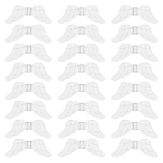 Clear Acrylic Angel Wing Beads – 20x9mm – Pack Of 10