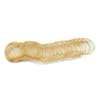 Memory Wire – Small – Stainless Steel – Gold – 40×0.6mm – 10 Loops