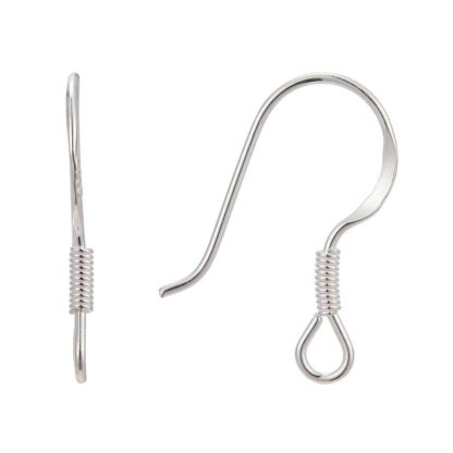 Sterling Silver 925 Earwires – 15x15mm – 1 Pair
