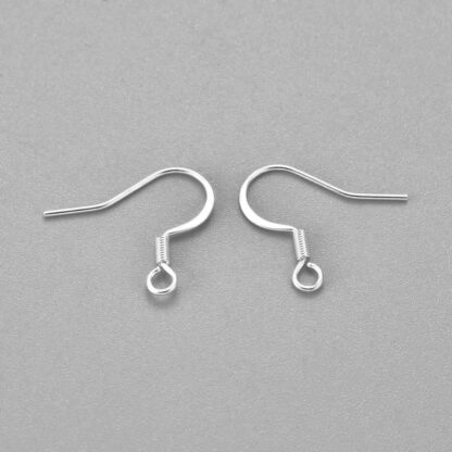 French Earwires – Silver – Stainless Steel – 17x16mm – 5 Pairs