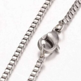 316 Surgical Stainless Steel Venetian Chain Necklace – 46cm – 2mm Width
