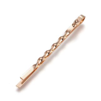 Hair Clip Finding With Loop – Light Gold – 55x2mm