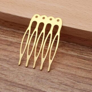 Hair Comb Finding – Gold – 40x27mm