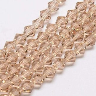 Crystal Bicones – AA Grade – Taupe – 4mm – Strand Of 90 Beads