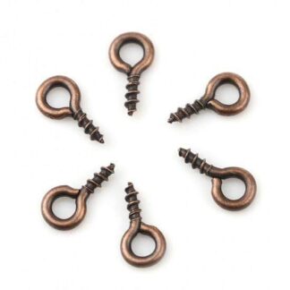 Spiral Charm – Antique Copper Patina – 20x8mm