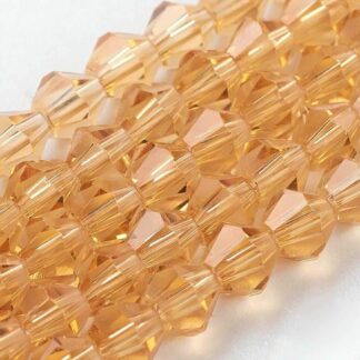Crystal Bicones – Honey – 4mm – Strand Of 85 Beads