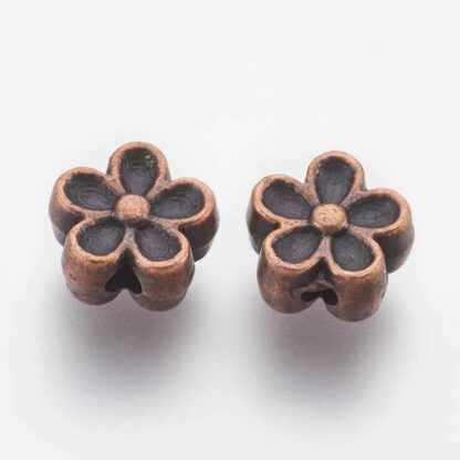 Flower Spacer Beads – Copper – 7×3.5mm
