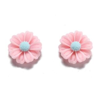 Resin Flower Cabochon - Pink - 10mm