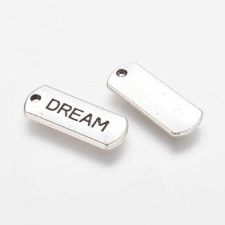 Dream Pendant/ Charm - Antique Silver - 21x8mm