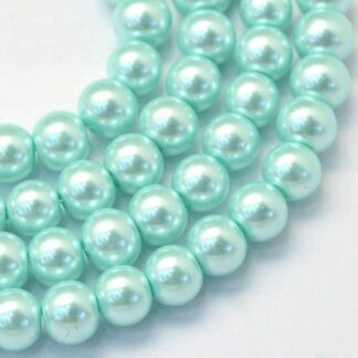 Glass Pearls – Mint Green – 4mm – Pack Of 100 Beads