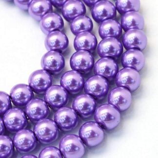 Glass Pearls - Purple - 4mm - Pack Of 100 Beads